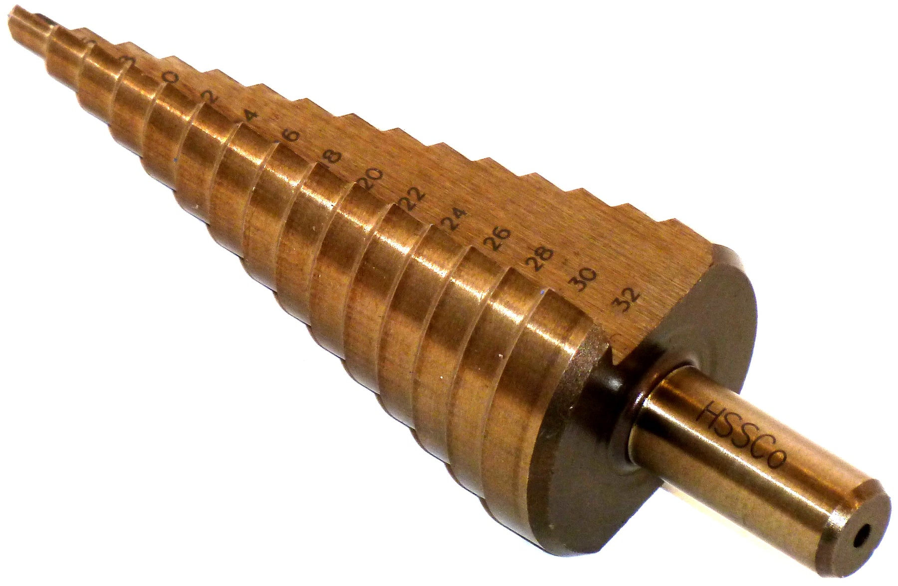 Stufenbohrer-Set 4-32 mm 3-tlg. - HSS-E Co5 - für Edelstahl, VA, NE-Metalle - Schälbohrer / Konusbohrer - präzise abgestuft - Premiumqualität