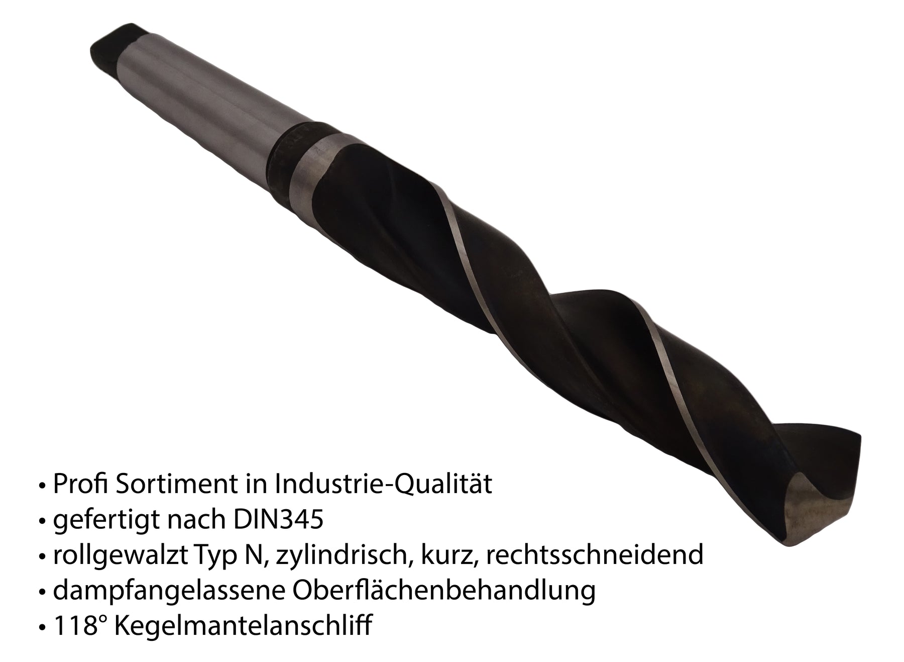 Spiralbohrer-Set 14,5-30 mm - 9-tlg. HSS Konusbohrer mit Morsekegel MK2/MK3 - Metallbohrer nach DIN 345 - Industriequalität