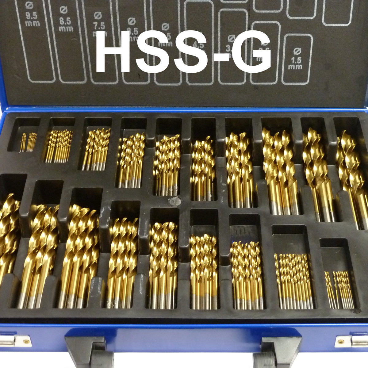 170-teiliger HSS Spiralbohrer-Set – Titanbeschichtet, 1–10 Mm, In Metallkoffer – Für Metall, Holz & Mehr | DIN 338, Industriequalität